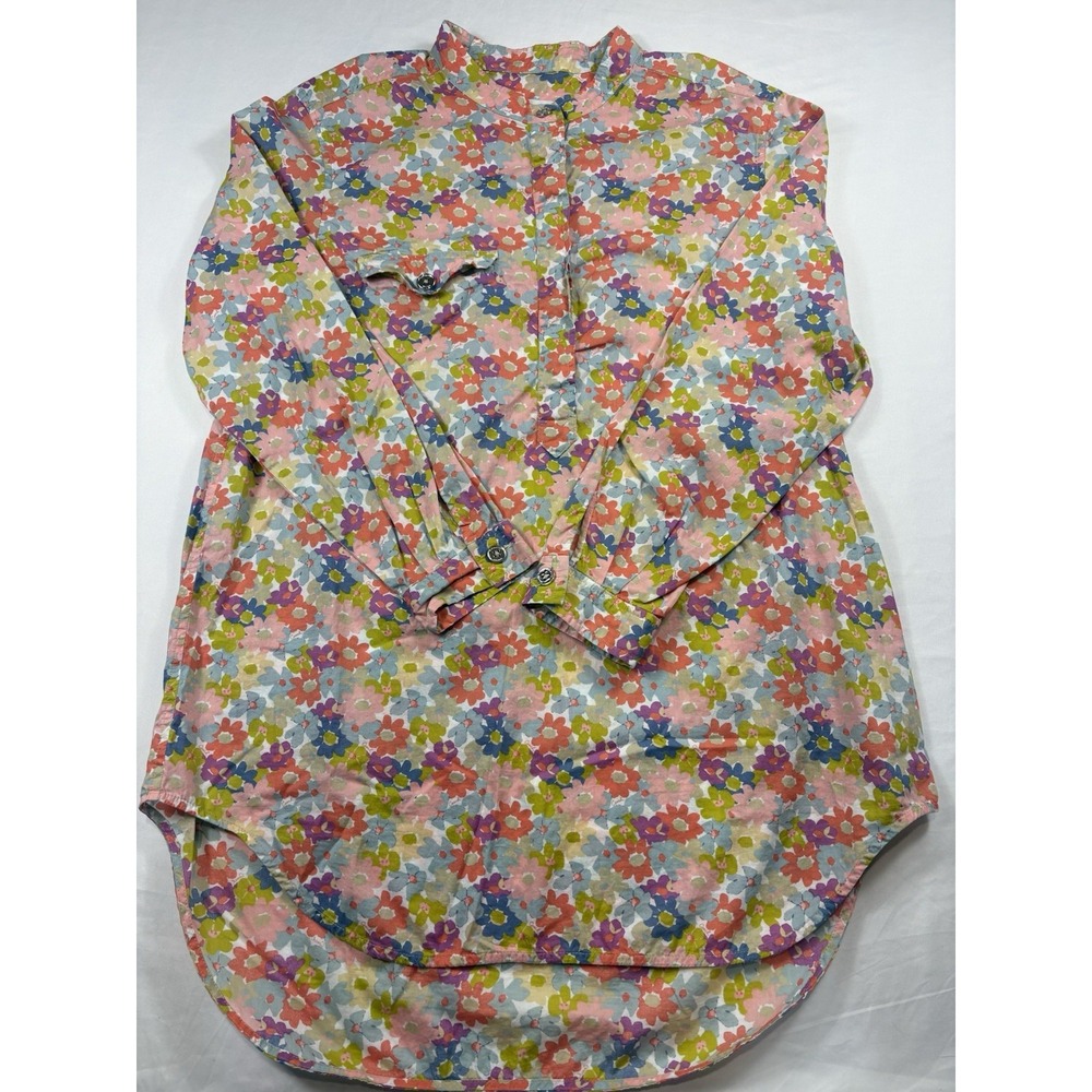 Coach Hadley Multicolor Floral Beach Tunic Top Shirt Cover Up Women's Large.